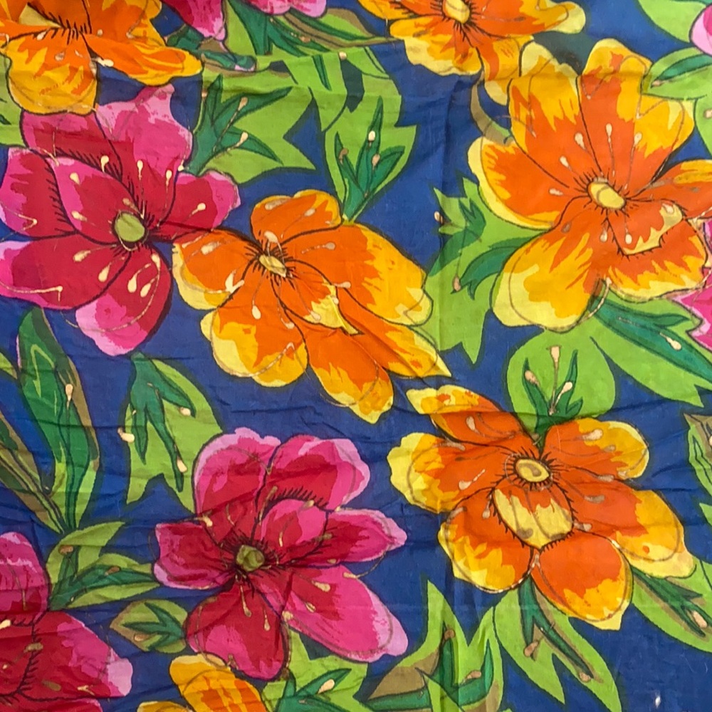 Cotton floral scarf